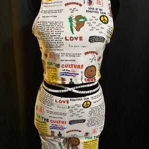 Forever 21 Graphic Print Tank and Shorts Set